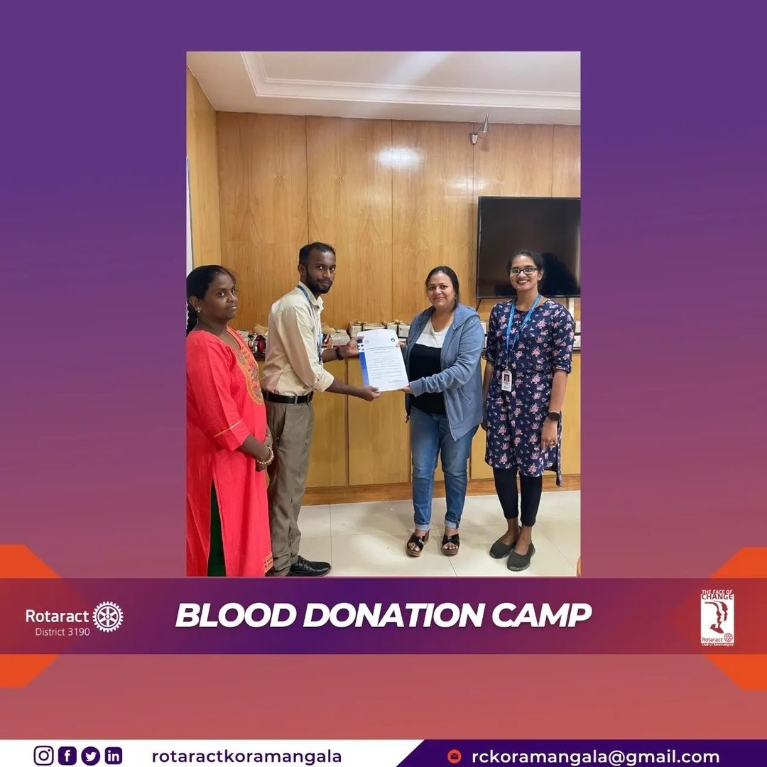 Rotaract Koramangala Bengaluru Blood Camp