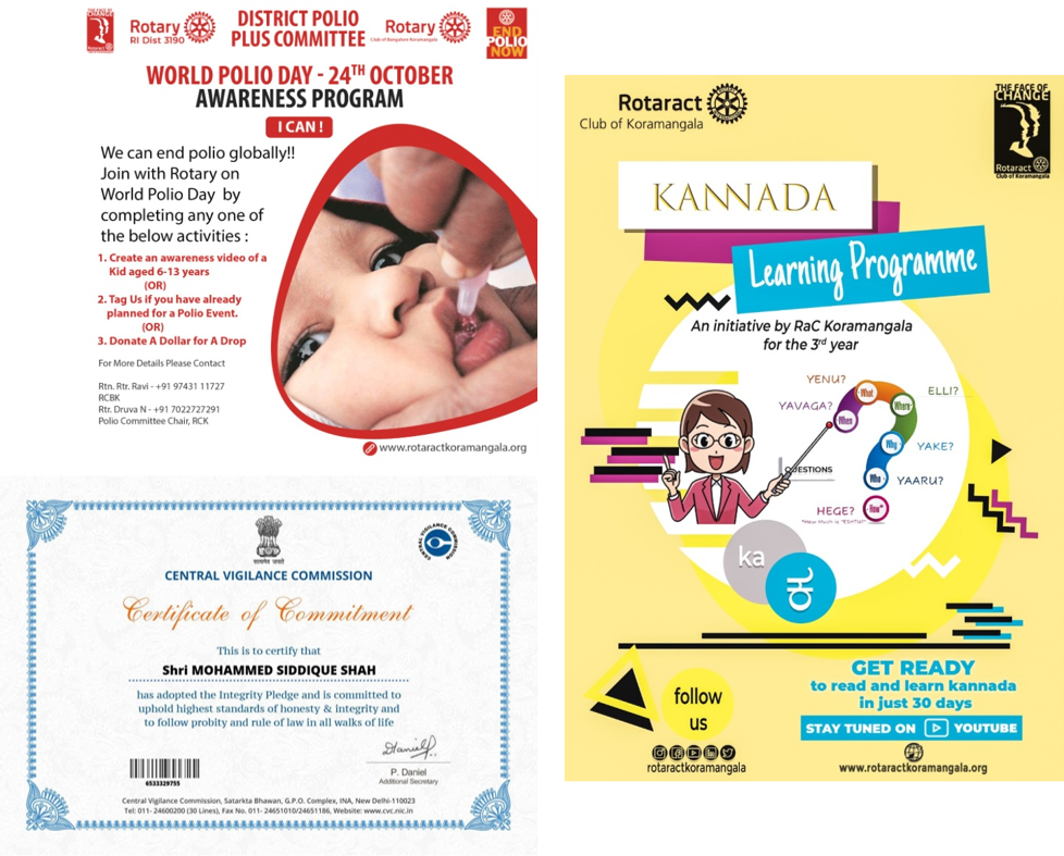 Rotaract Koramangala Bengaluru Showcase October 2020