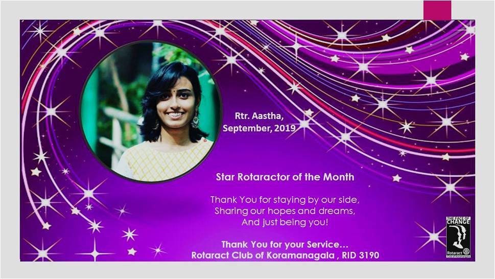 Rotaract Koramangala Bengaluru Showcase September 2019